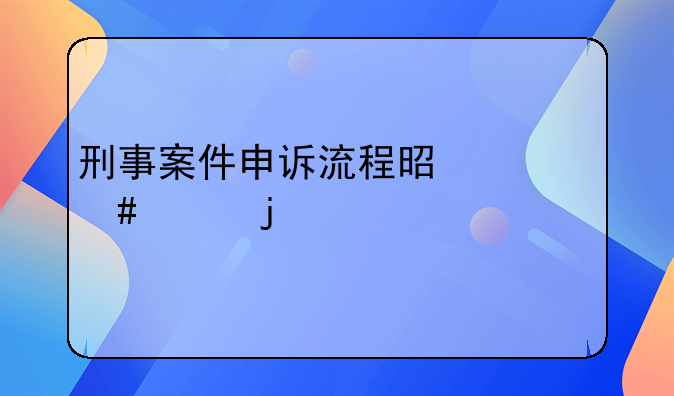 刑事案件申诉流程是什么样的