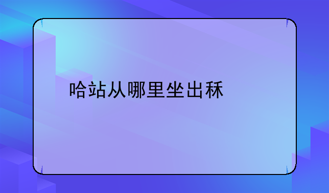 哈站从哪里坐出租车