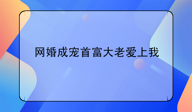 网婚成宠首富大老爱上我