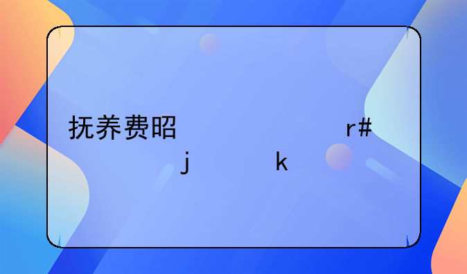 抚养费是一个月工资的多少