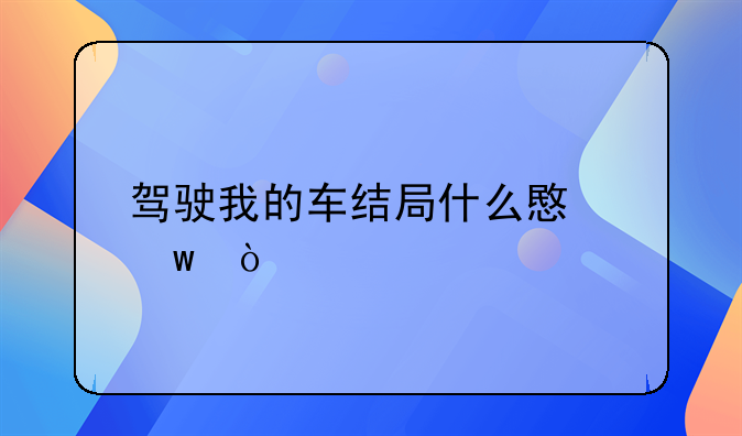 驾驶我的车结局什么意思？