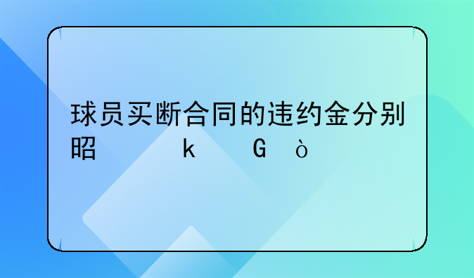 球员买断合同的违约金分别是多少？